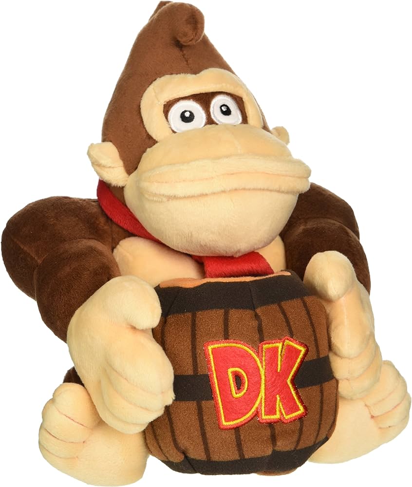 Little Buddy - 8" Donkey Kong Holding Barrel Plush (A10)